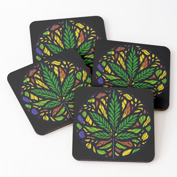 Item preview, A Cannabis Leaf - Glass Mosaic designed and sold by ZirumsGarden.