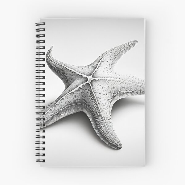 Item preview, Black and white starfish drawing designed and sold by Pencil-Art.