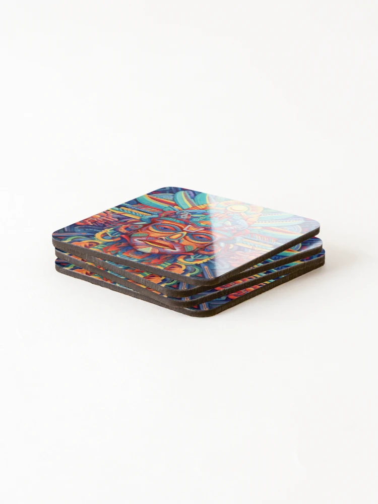 Thumbnail 4 of 5, Coasters (Set of 4), Abstract Aztec Patterns designed and sold by Desfix.