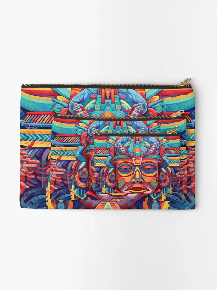 Thumbnail 2 of 4, Zipper Pouch, Abstract Aztec Patterns designed and sold by Desfix.