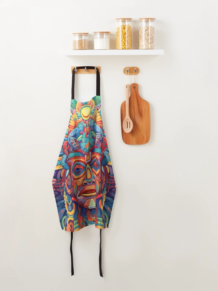 Thumbnail 4 of 6, Apron, Abstract Aztec Patterns designed and sold by Desfix.