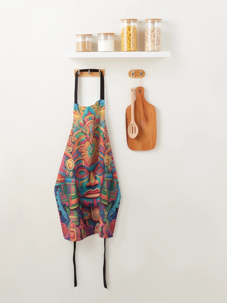 Thumbnail 4 of 6, Apron, Abstract Aztec Patterns designed and sold by Desfix.
