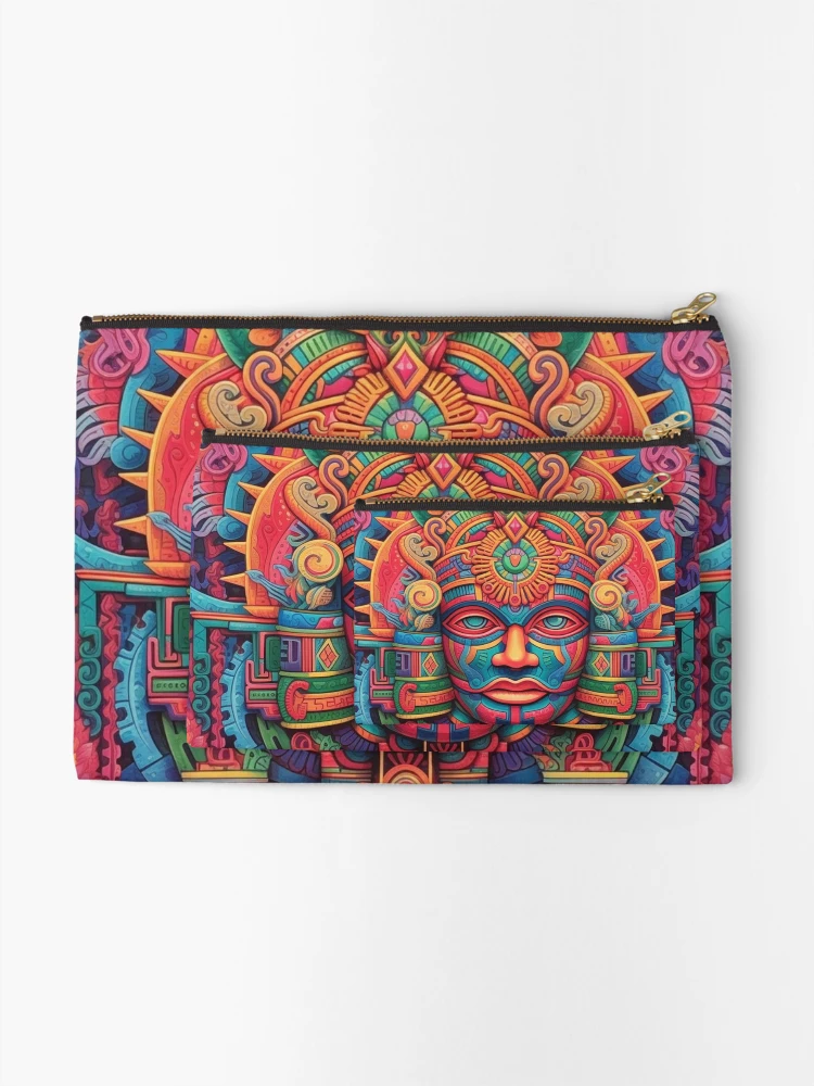 Thumbnail 2 of 4, Zipper Pouch, Abstract Aztec Patterns designed and sold by Desfix.