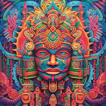 Artwork thumbnail, Abstract Aztec Patterns by Desfix