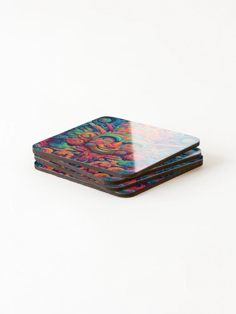 Thumbnail 4 of 5, Coasters (Set of 4), Abstract Aztec Patterns designed and sold by Desfix.