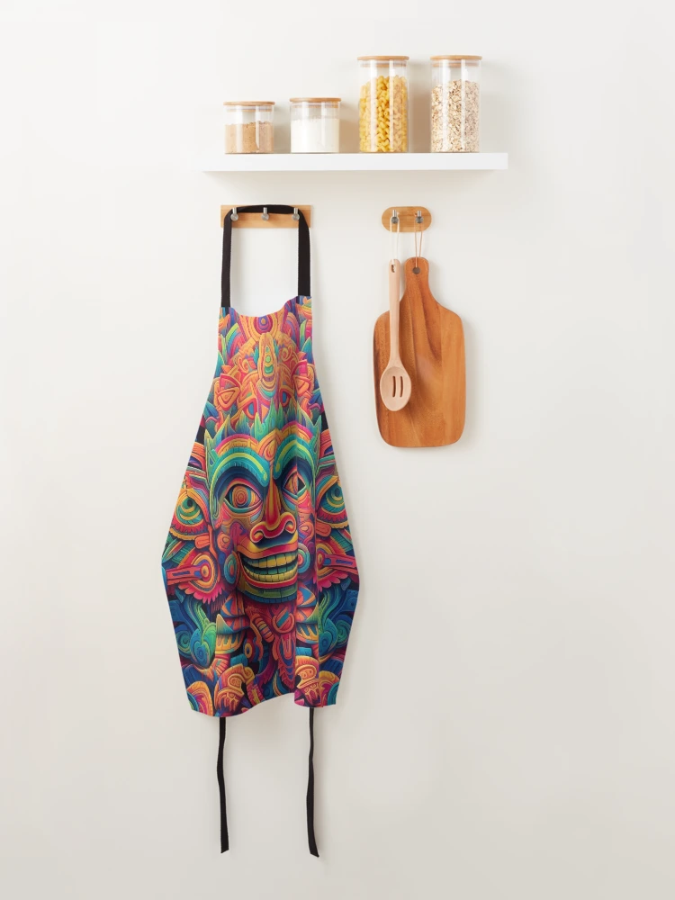 Thumbnail 4 of 6, Apron, Abstract Aztec Patterns designed and sold by Desfix.
