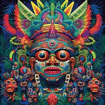 Artwork thumbnail, Abstract Aztec Patterns by Desfix
