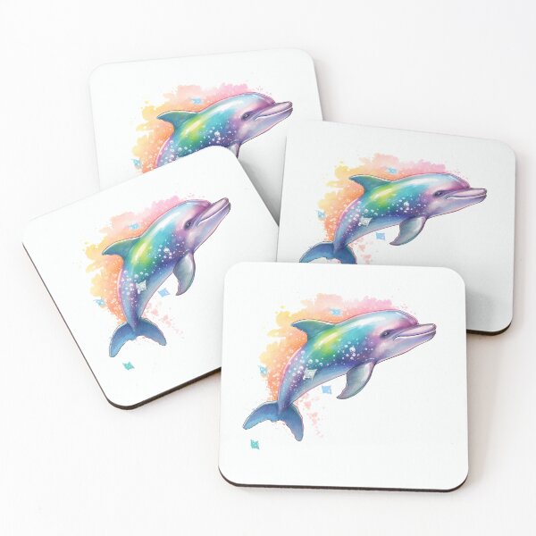 Item preview, Rainbow Dolphin designed and sold by Moth & Antler Media.