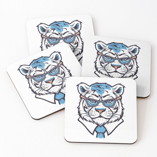 Item preview, Papá tigre con gafas azules, gato salvaje designed and sold by LoLovi.