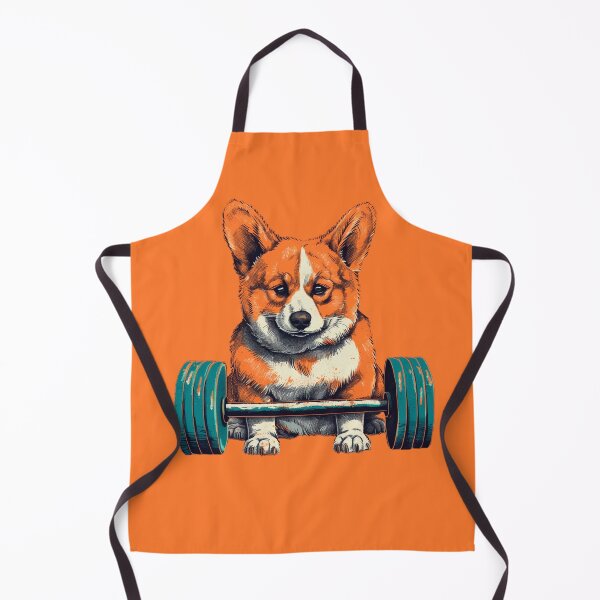 Item preview, Sporty Corgi Barbell Athletics Red And White Dog designed and sold by PinkPinkArts.