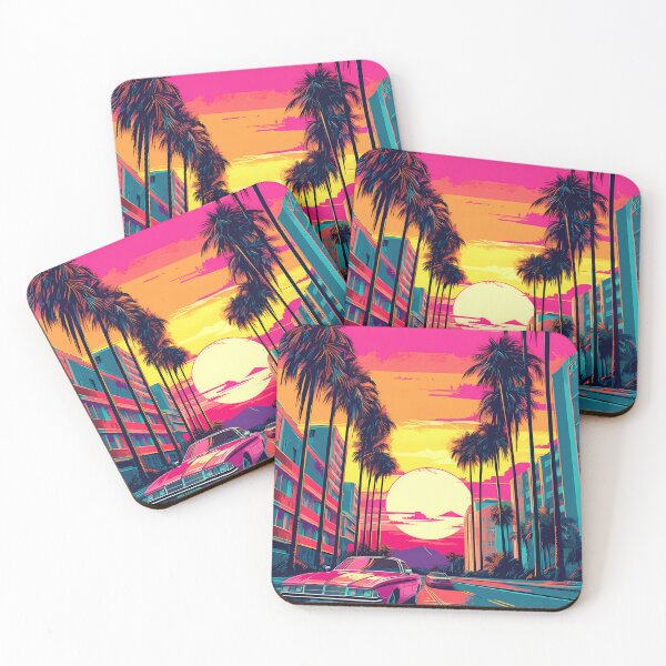 Item preview, 80s car in sunset designed and sold by Clawsorrow.