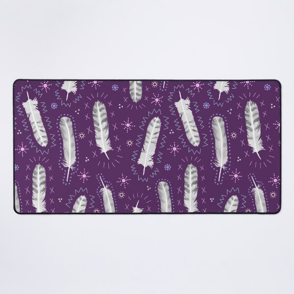 Item preview, Snowy Owl Feathers on Deep Violet Purple designed and sold by Brittany Lane Allen.