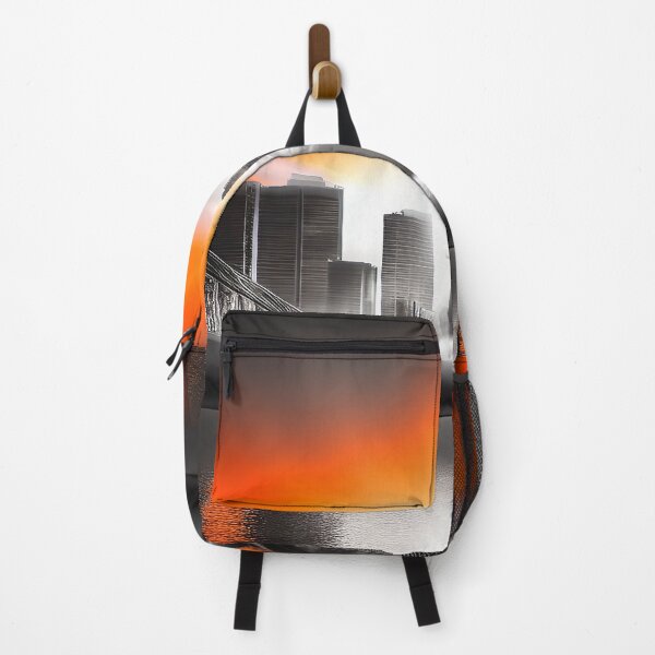 Item preview, City Landscape Brilliant Orange Skyline designed and sold by deniselynnimage.