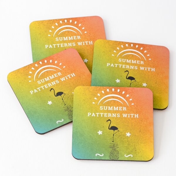 Item preview, summer patterns  with  Flamingos And Pineapples designed and sold by khaoulaassila.