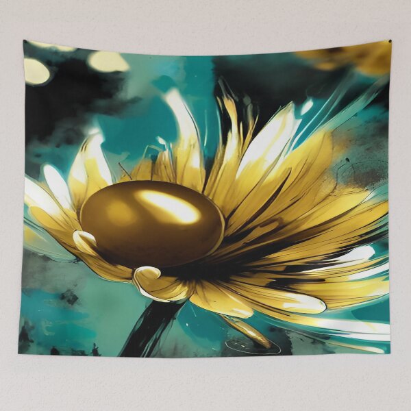 Item preview, Pearl Centered Flower with Yellow Leaves designed and sold by deniselynnimage.