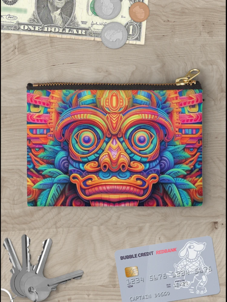 Thumbnail 3 of 4, Zipper Pouch, Abstract Aztec Patterns designed and sold by Desfix.