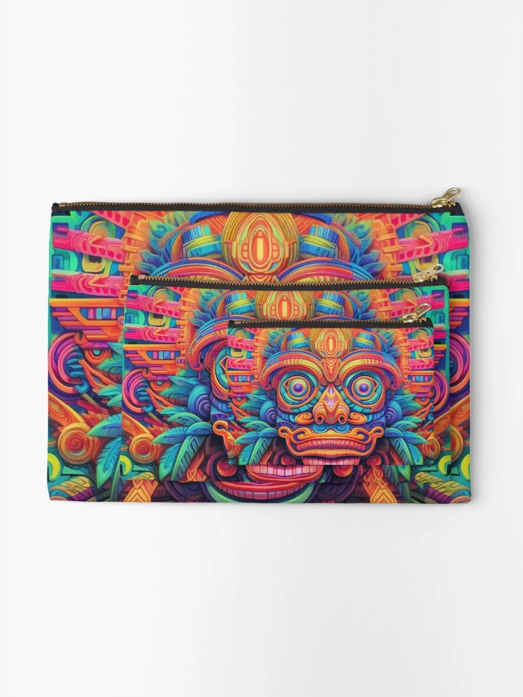 Thumbnail 2 of 4, Zipper Pouch, Abstract Aztec Patterns designed and sold by Desfix.