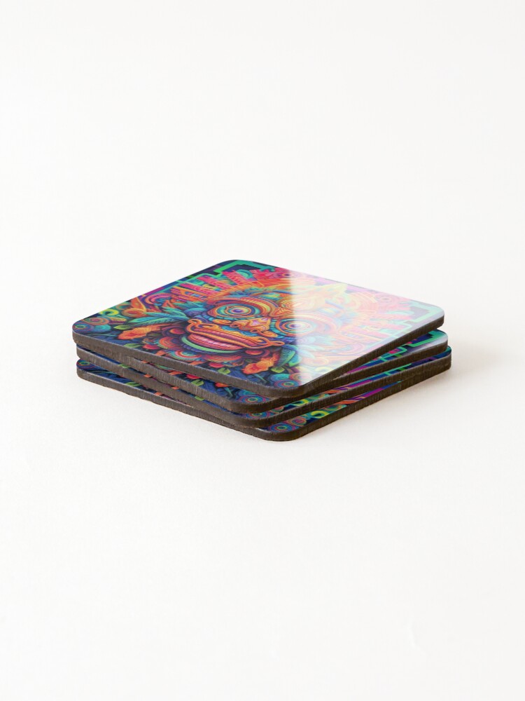 Thumbnail 4 of 5, Coasters (Set of 4), Abstract Aztec Patterns designed and sold by Desfix.