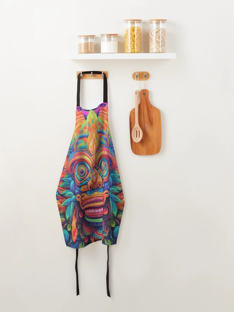 Thumbnail 4 of 6, Apron, Abstract Aztec Patterns designed and sold by Desfix.