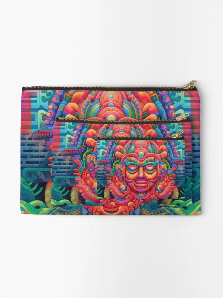 Thumbnail 2 of 4, Zipper Pouch, Abstract Aztec Patterns designed and sold by Desfix.