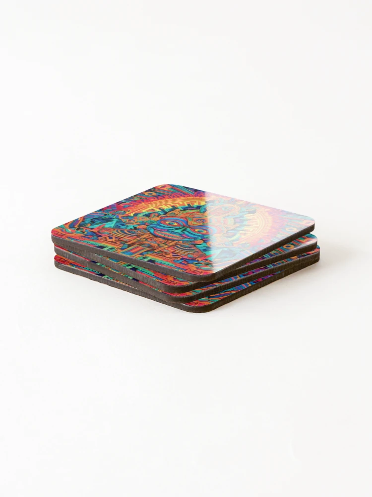 Thumbnail 4 of 5, Coasters (Set of 4), Abstract Aztec Patterns designed and sold by Desfix.