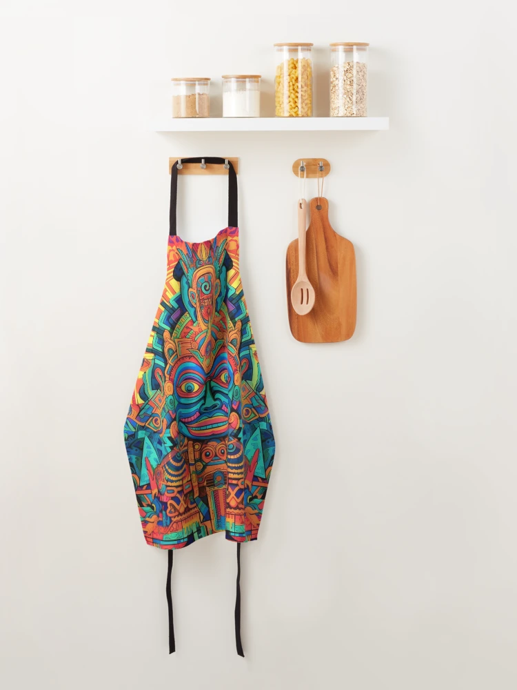 Thumbnail 4 of 6, Apron, Abstract Aztec Patterns designed and sold by Desfix.