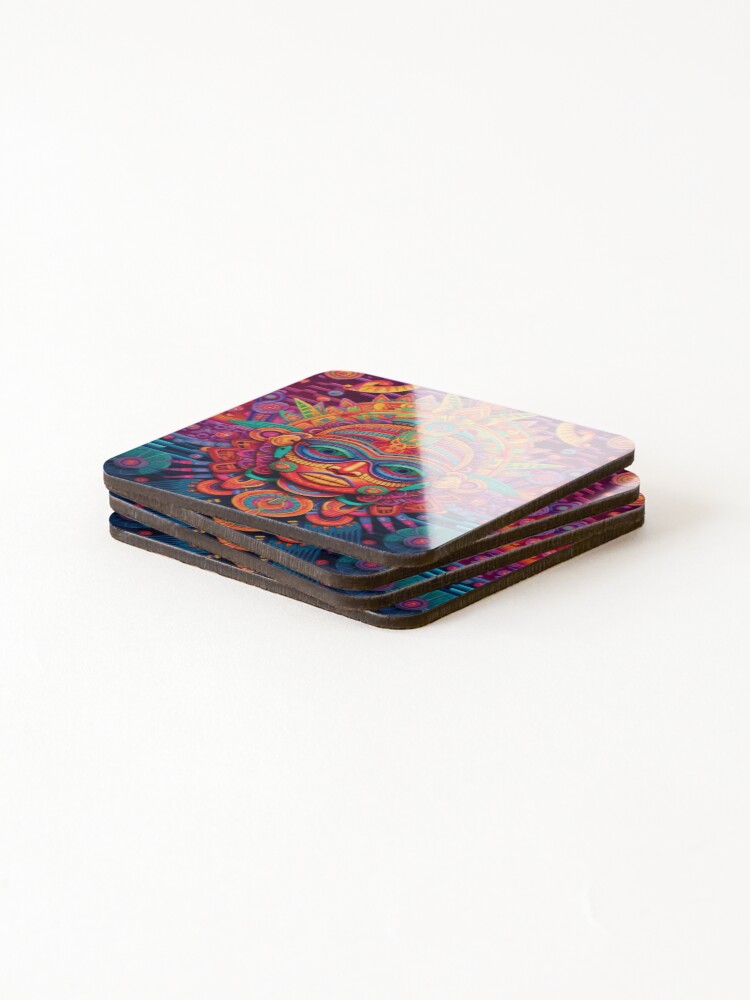Thumbnail 4 of 5, Coasters (Set of 4), Abstract Aztec Patterns designed and sold by Desfix.