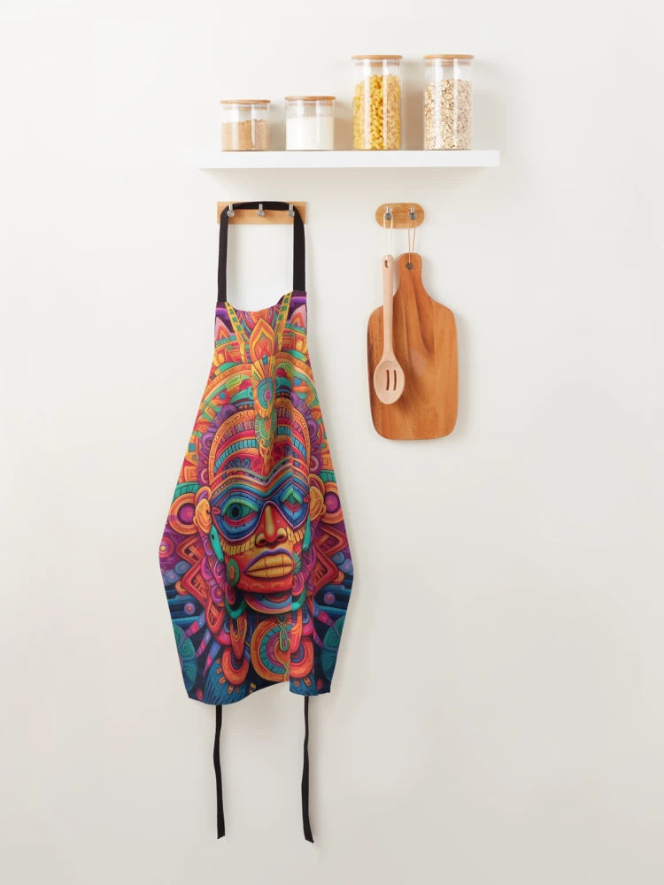 Thumbnail 4 of 6, Apron, Abstract Aztec Patterns designed and sold by Desfix.