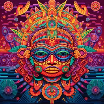 Artwork thumbnail, Abstract Aztec Patterns by Desfix