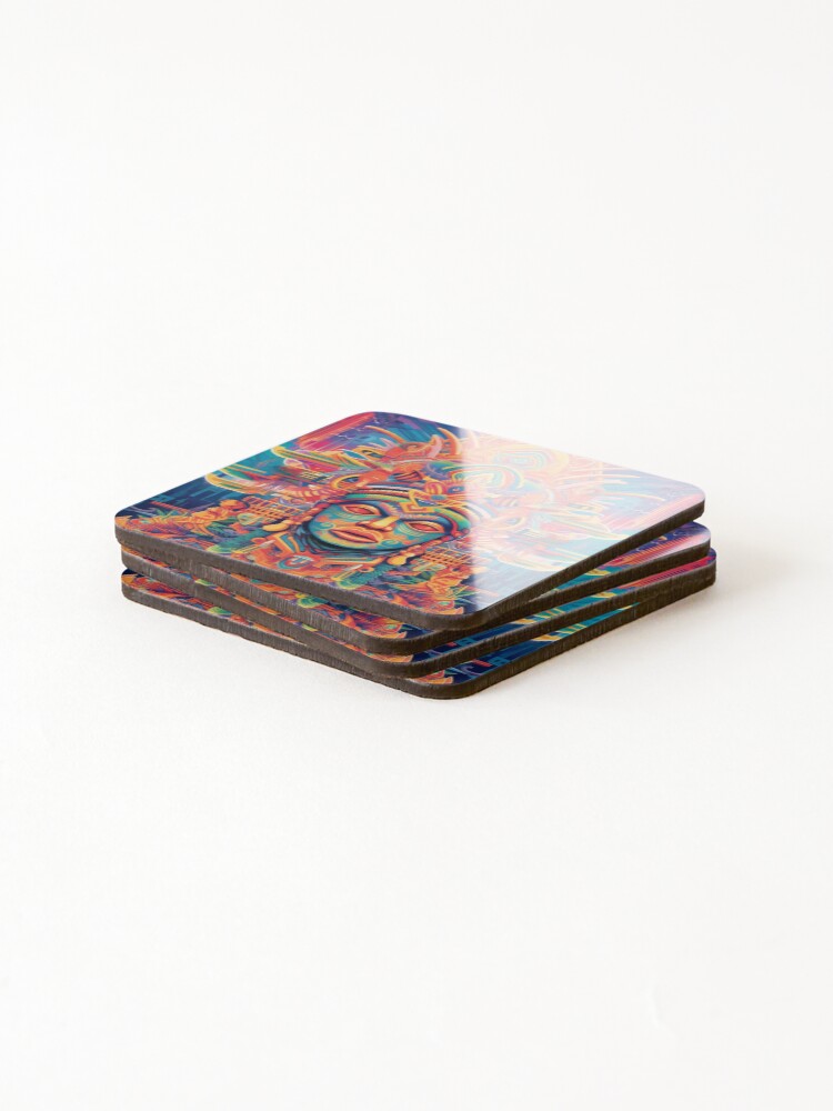 Thumbnail 4 of 5, Coasters (Set of 4), Abstract Aztec Patterns designed and sold by Desfix.