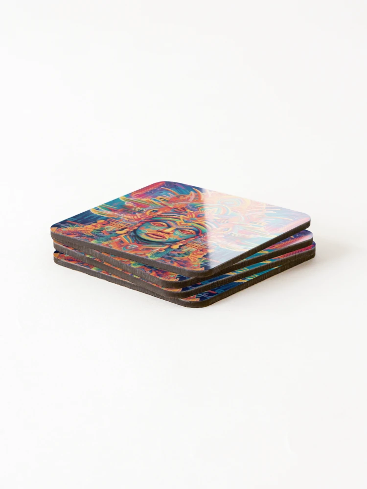 Thumbnail 4 of 5, Coasters (Set of 4), Abstract Aztec Patterns designed and sold by Desfix.