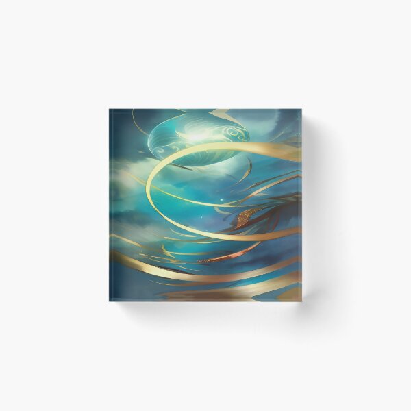 Item preview, Golden Circular with Aqua Colored Sky designed and sold by deniselynnimage.