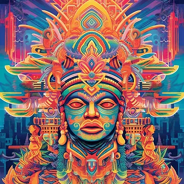 Artwork thumbnail, Abstract Aztec Patterns by Desfix