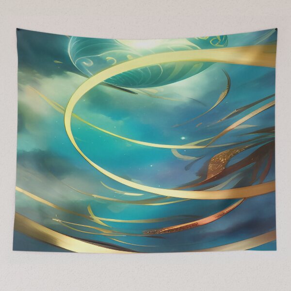 Item preview, Golden Circular with Aqua Colored Sky designed and sold by deniselynnimage.