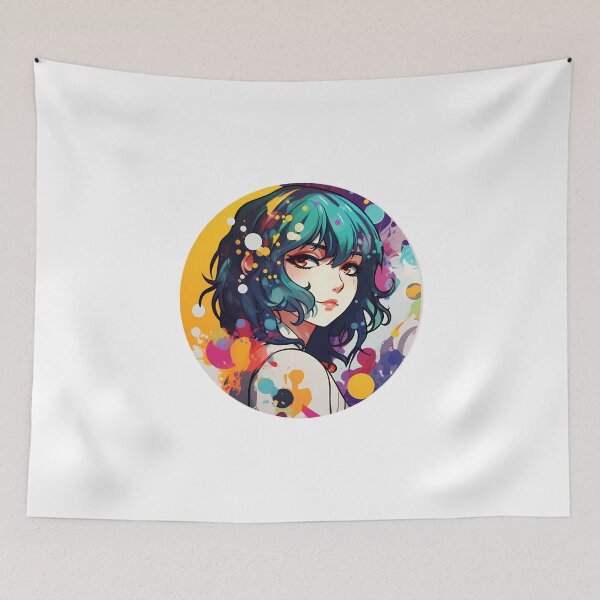 Item preview, Vibrant Anime Girl designed and sold by Ayzenstickers.