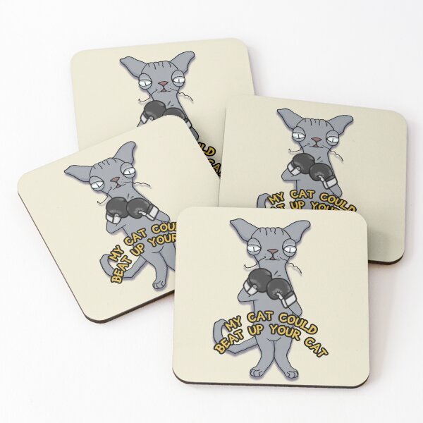 Item preview, Funny Boxing Cat - My Cat Could Beat Up Your Cat designed and sold by ViewerEqualsPhoton.