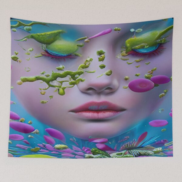 Item preview, Female Aqua Marine Blue Abstract designed and sold by deniselynnimage.
