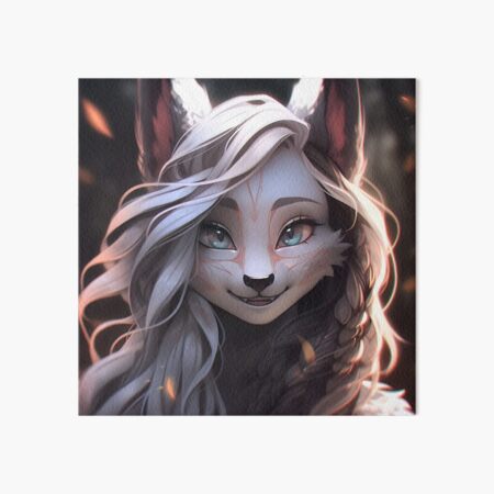 Bandit Wolf Female Fursona Art Board Print for Sale by OBKDesigns