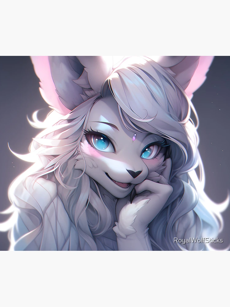 Female mouse furry, cute anime profile picture, wear