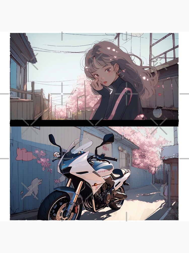 HD wallpaper: motorcycle, anime, anime girls | Wallpaper Flare