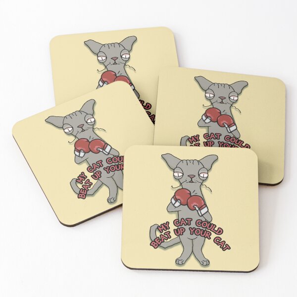 Item preview, Funny Boxing Cat - My Cat Could Beat Up Your Cat designed and sold by ViewerEqualsPhoton.