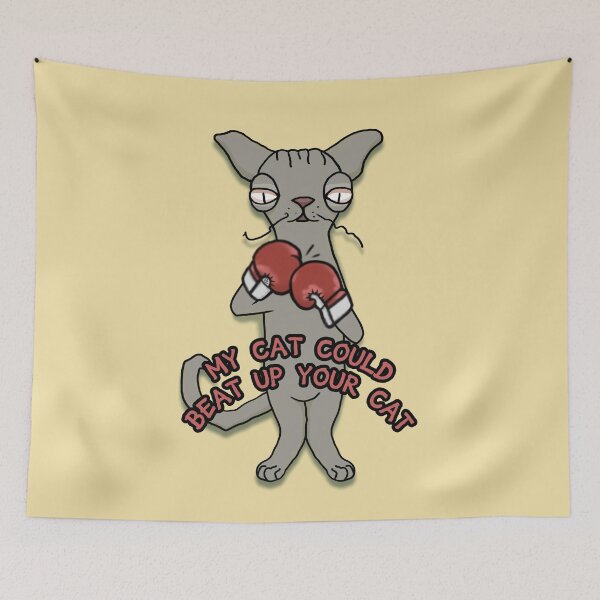Item preview, Funny Boxing Cat - My Cat Could Beat Up Your Cat designed and sold by ViewerEqualsPhoton.