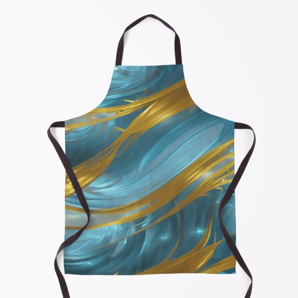 Item preview, Swirls of Yellow Gold and an Aqua Blue Marine Background Christmas Gold designed and sold by deniselynnimage.
