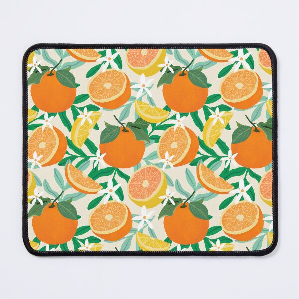 Item preview, Oranges and lemons fruit on cream designed and sold by Lindsay Marie Patterns.