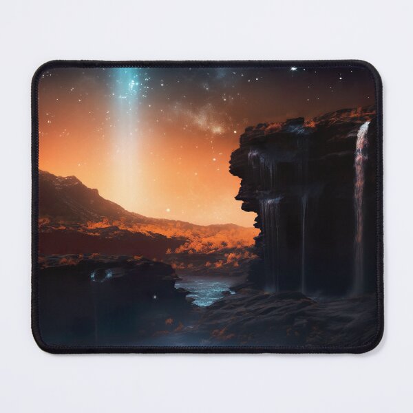 Item preview, Glowing Waterfall on an Alien Planet designed and sold by ViidoriImagine.