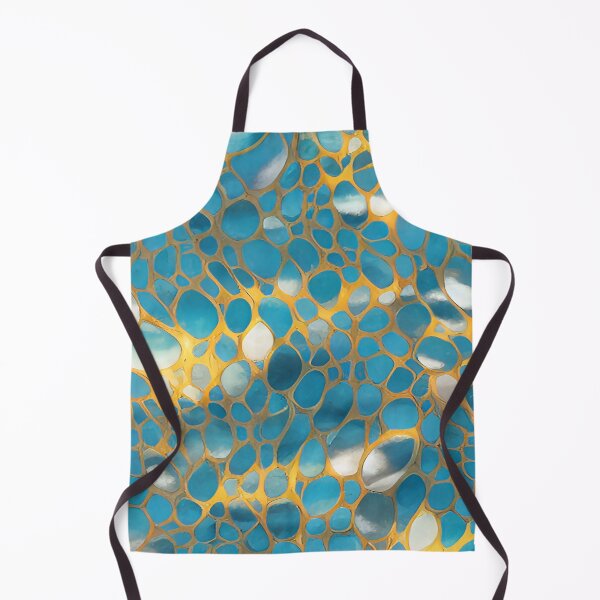 Item preview, Splashes of Turquoise Aqua and Yellow Gold Abstract Design designed and sold by deniselynnimage.