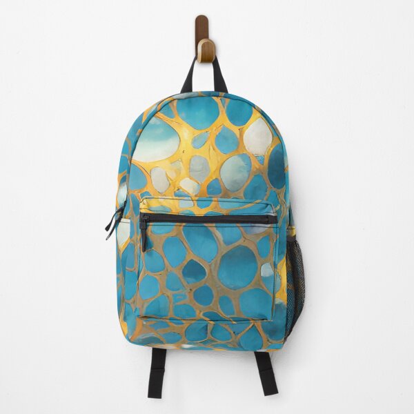 Item preview, Splashes of Turquoise Aqua and Yellow Gold Abstract Design designed and sold by deniselynnimage.