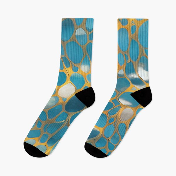 Item preview, Splashes of Turquoise Aqua and Yellow Gold Abstract Design designed and sold by deniselynnimage.