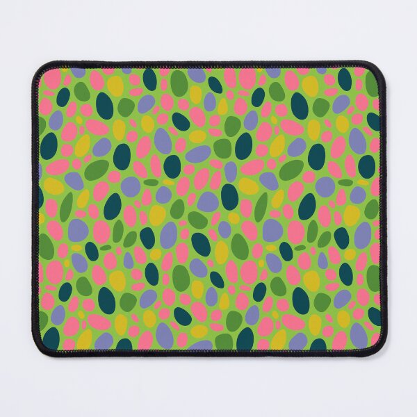 Item preview, PEBBLY BOTTOM Abstract Mid-Century Pebbles Minimalist Undersea Ocean Sea Texture Pattern in Pink Purple Teal Yellow on Green - UnBlink Studio by Jackie Tahara designed and sold by Jackie Tahara of UnBlink Studio.