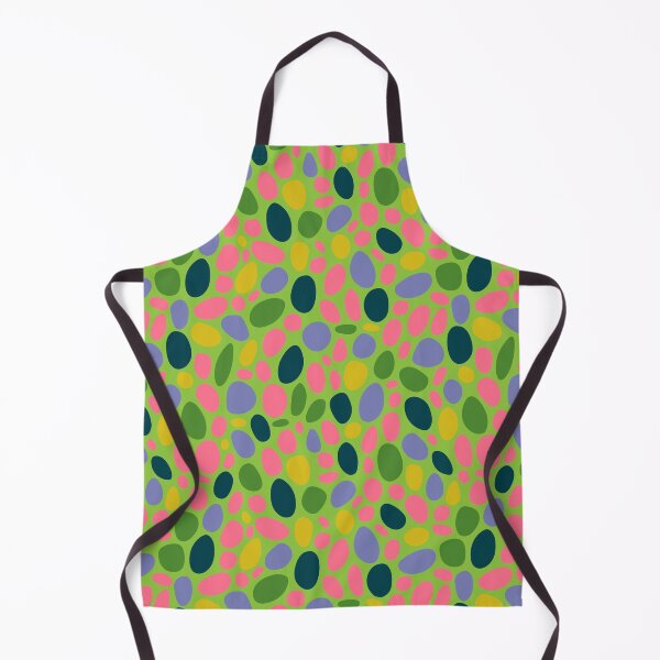 Item preview, PEBBLY BOTTOM Abstract Mid-Century Pebbles Minimalist Undersea Ocean Sea Texture Pattern in Pink Purple Teal Yellow on Green - UnBlink Studio by Jackie Tahara designed and sold by Jackie Tahara of UnBlink Studio.